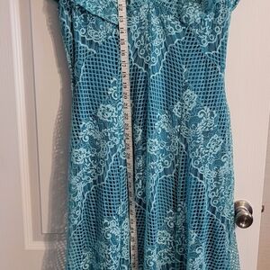 Reba Blue Asymmetrical Sundress with Sailor Collar